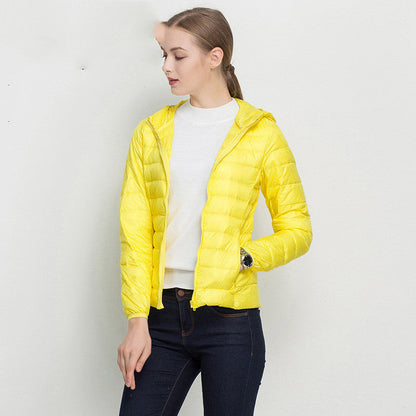 Lightweight Down Jacket Women Short Hooded Super Lightweight Limorista