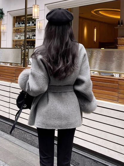 Fox Fur Double-sided Cashmere Coat Limorista
