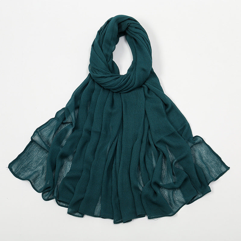 Curling Rayon Wrinkle Scarf Women&