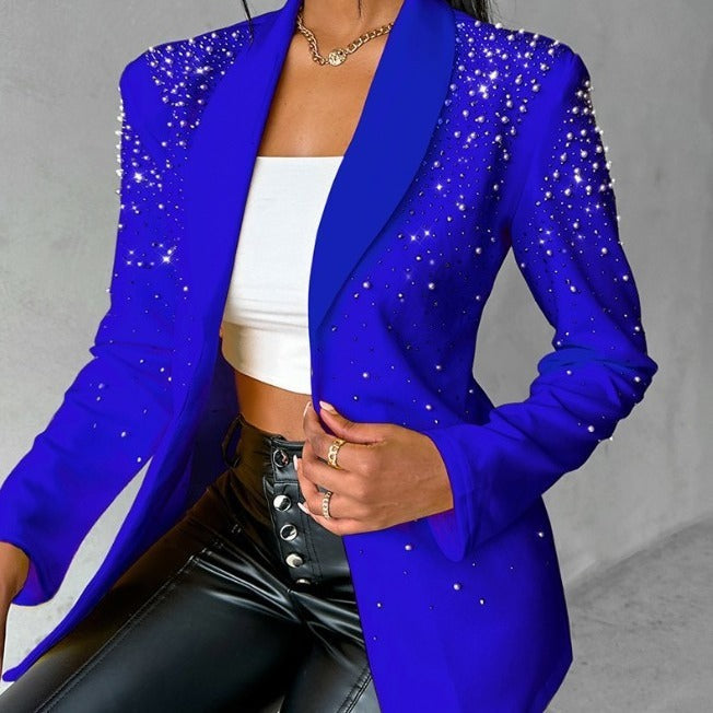 Fashion Casual Bubble Beads Small Suit Women&