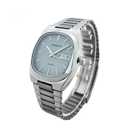 Fashion Simple Square White Shell Steel Belt Quartz Watch Limorista
