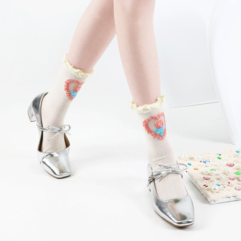 Retro Fashion Patterned Stockings Thin Limorista