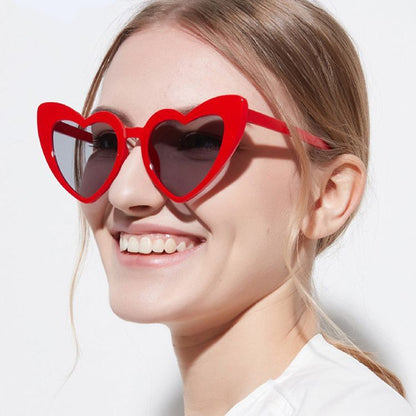 New Trendy Fashion Peach Heart Big Frame Personality Sunglasses Limorista