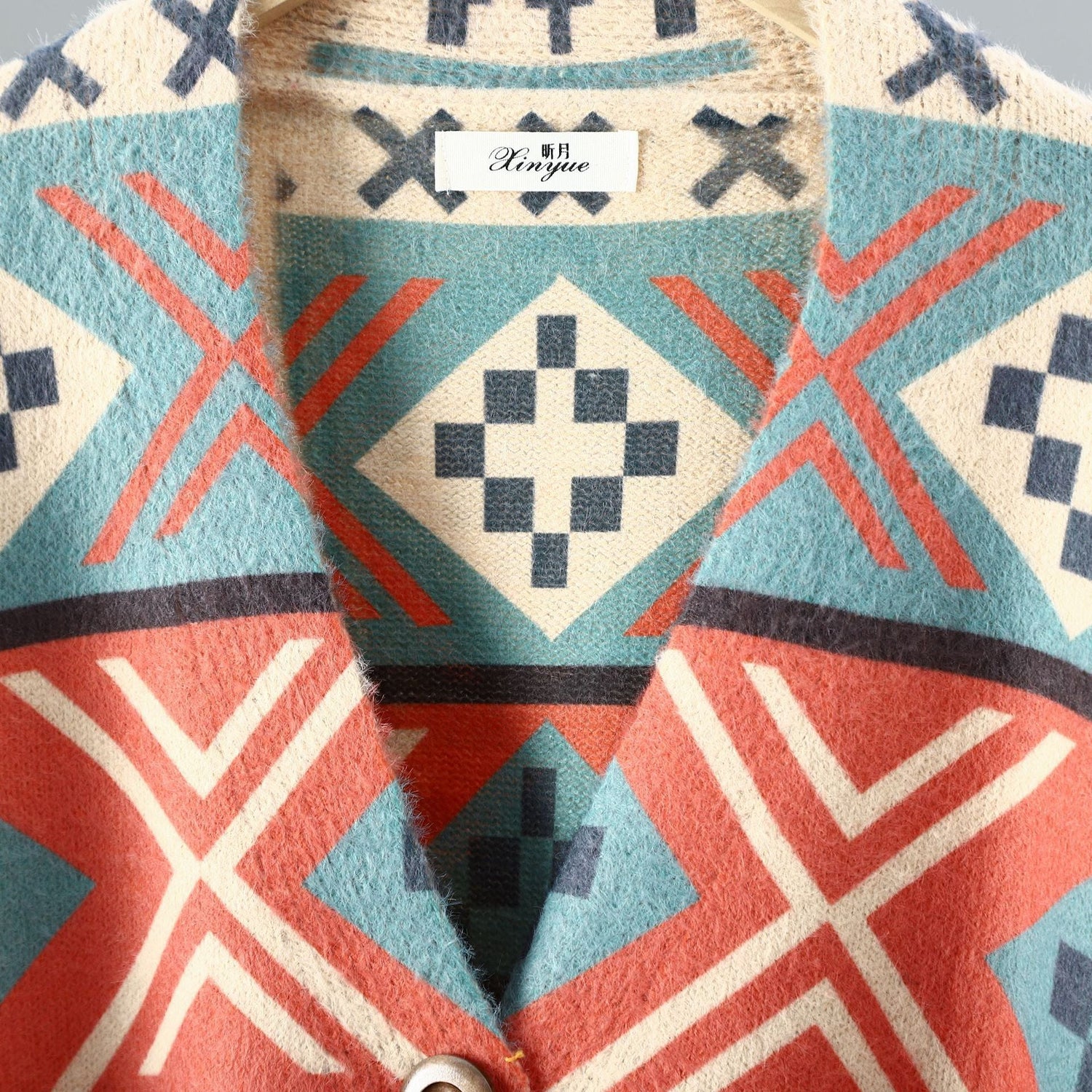 Loose V-neck Cardigan Outer Wear Women&