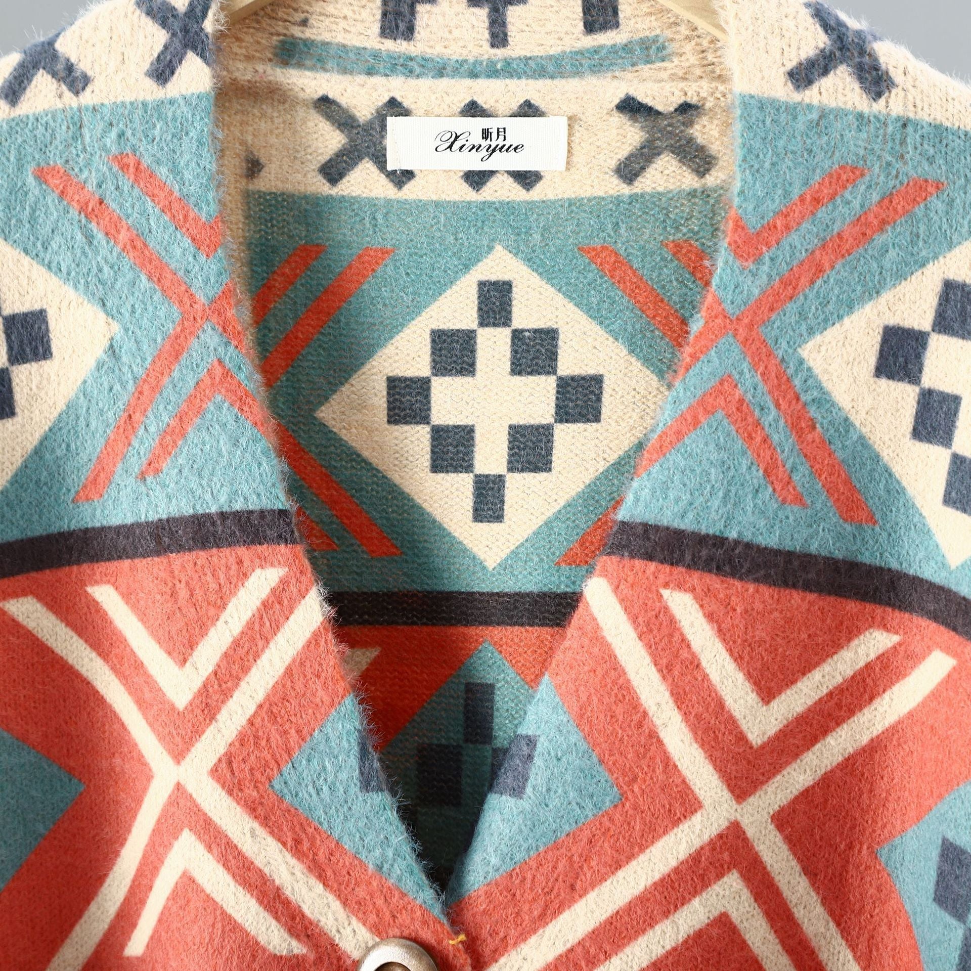 Loose V-neck Cardigan Outer Wear Women&