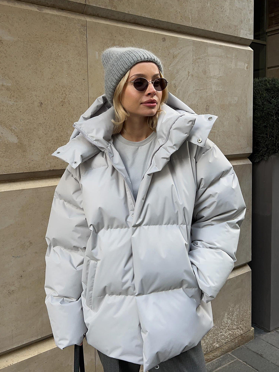 Fashion Coat With Removable Hood Cotton Jacket Winter Warm Windproof Loose Cotton Jacket Loose Parka Outerwear Clothing Limorista
