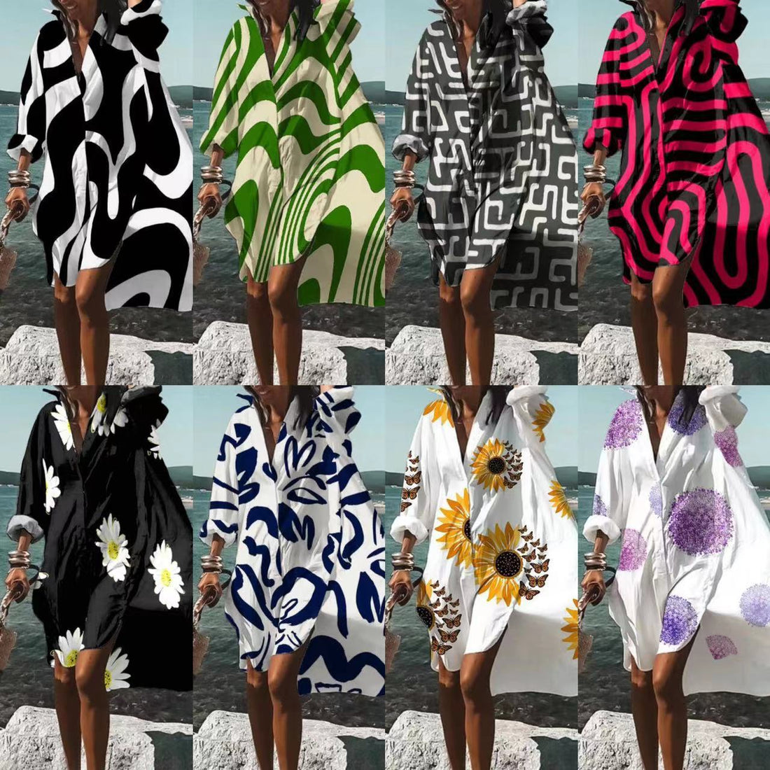 Limorista - Fashion Print Temperament Loose And Comfortable Dress