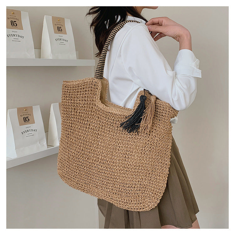 Winter Fashion Straw Casual Tote Bag Limorista