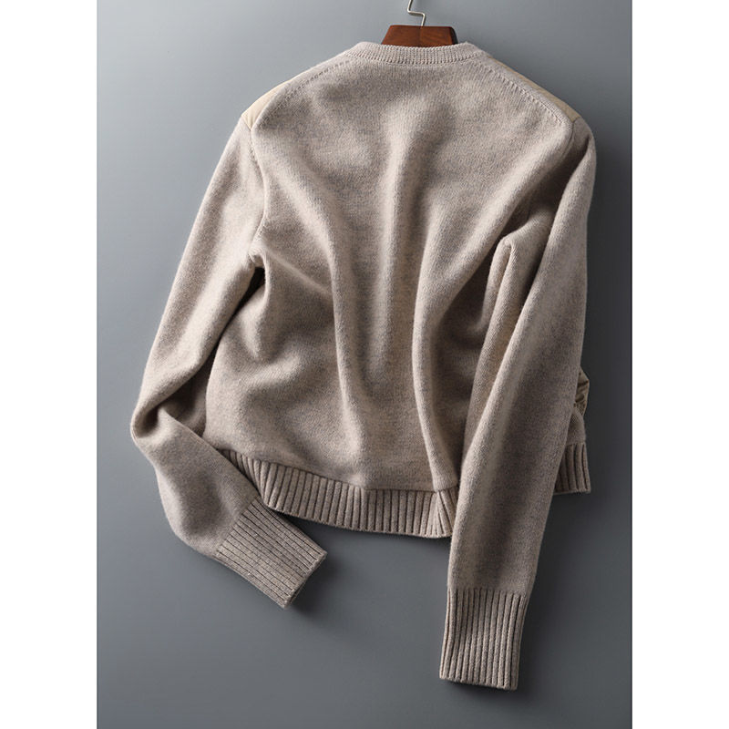 Simple Long-sleeved Knitted Women&