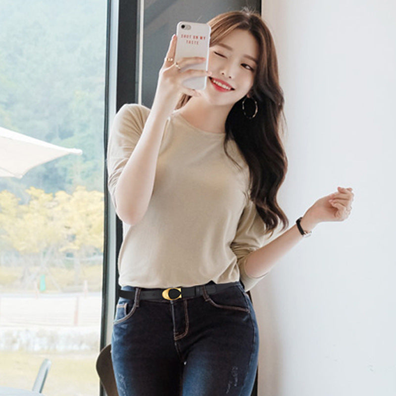 Fashionable Slim-fit Decorative All-match Women&