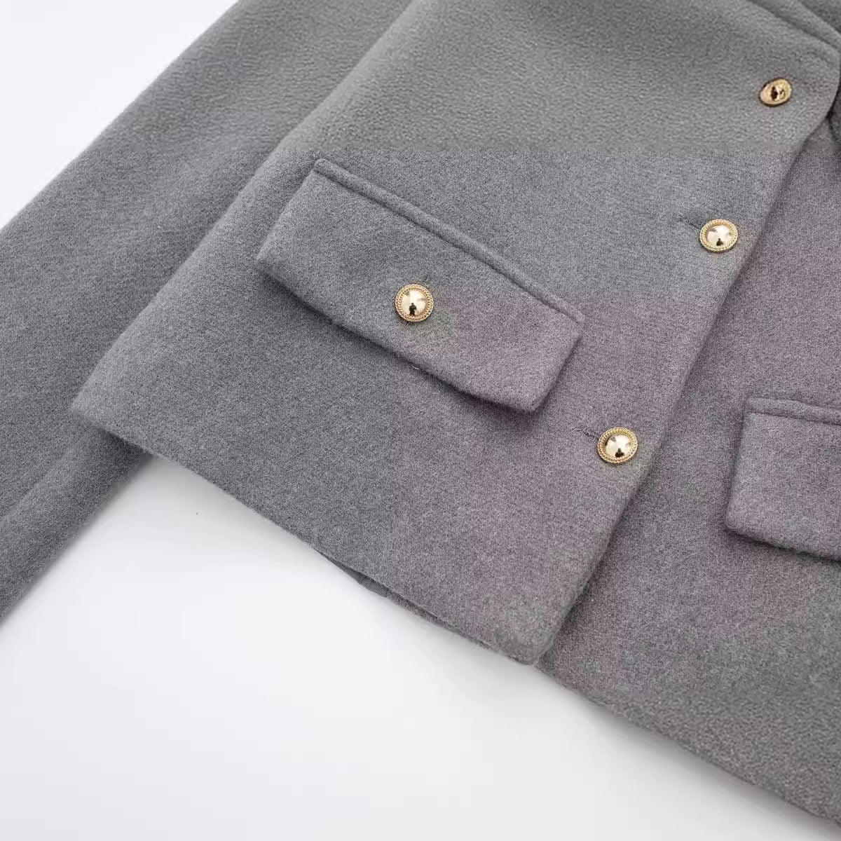 Fashion Casual All-match Flip Trim Short Coat Limorista