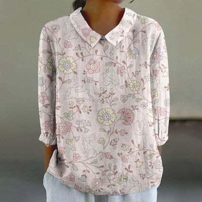 Creative Retro Chinese Style Floral Print Shirt Limorista