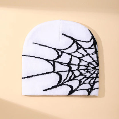 Spider Web Jacquard Knitted Hat Cold Protection In Autumn And Winter Limorista