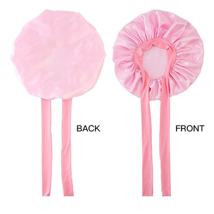 Satin Ribbon Round Bow Elastic Nightcap Limorista