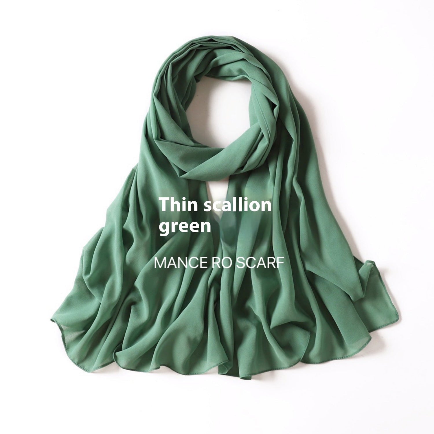 Pure Color Pearl Chiffon Scarf Headcloth Veil Chiffon Scarf Limorista
