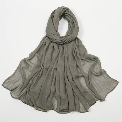 Curling Rayon Wrinkle Scarf Women&