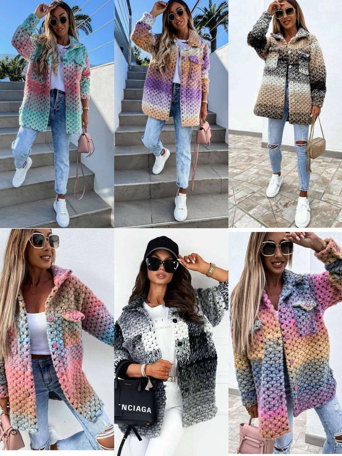 Autumn And Winter New Products Fashion Printed Ladies Woolen Coat Limorista