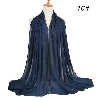 Chain Pearl Chiffon Hui Hood Limorista
