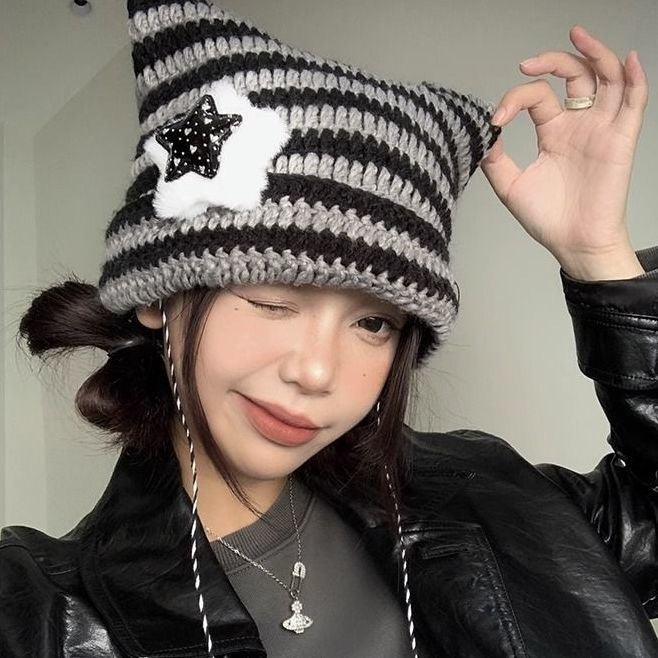 Korean Cute Thermal Head Cover Woolen Cap Limorista