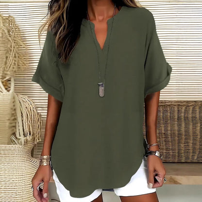 Summer Loose Solid Color Women&