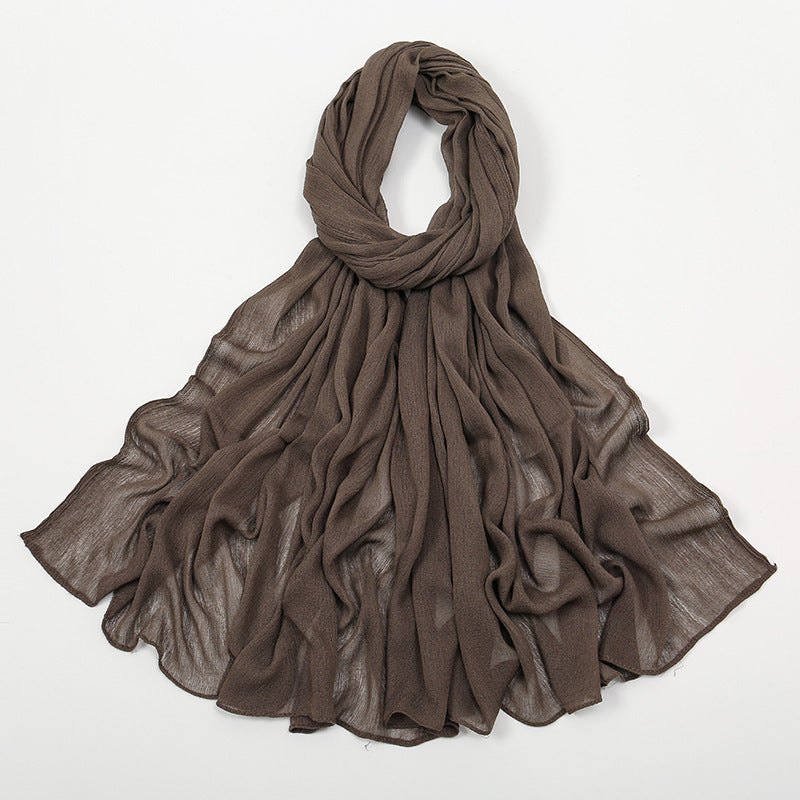 Curling Rayon Wrinkle Scarf Women&