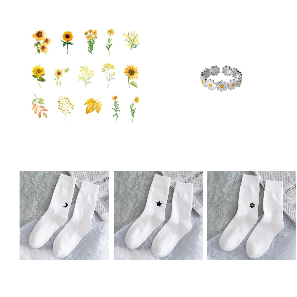 Stars And Moon Pure Color High-top Stockings Jk Socks Tide Socks Limorista