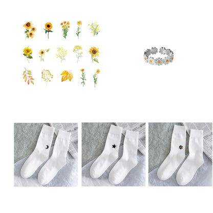 Stars And Moon Pure Color High-top Stockings Jk Socks Tide Socks Limorista