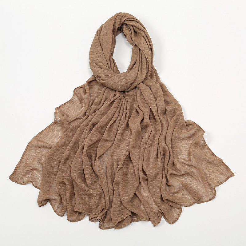 Curling Rayon Wrinkle Scarf Women&