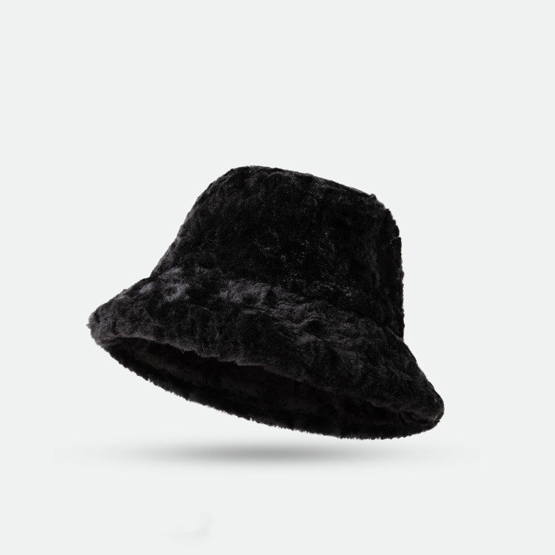 Lambswool Fisherman Hat Winter Warm Fashionable Solid Color Hats For Women Limorista