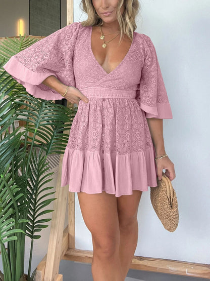 European And American Style Street Hipster V-neck Dress Limorista