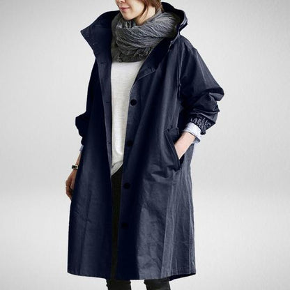 Korean Loose Solid Color British Trench Coat Limorista