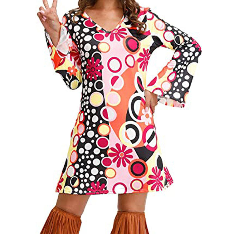 Hippie Clothing Print Dress Women Limorista