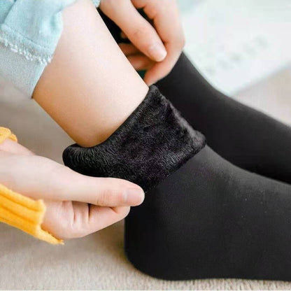 Fleece Lined Padded Warm Keeping Snow Socks Women Mid-high Tube Long Limorista