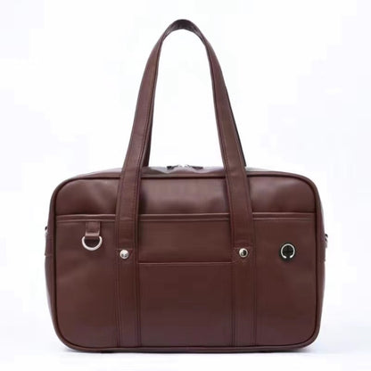 One-shoulder Student Commuter PU Uniform School Handbag Limorista