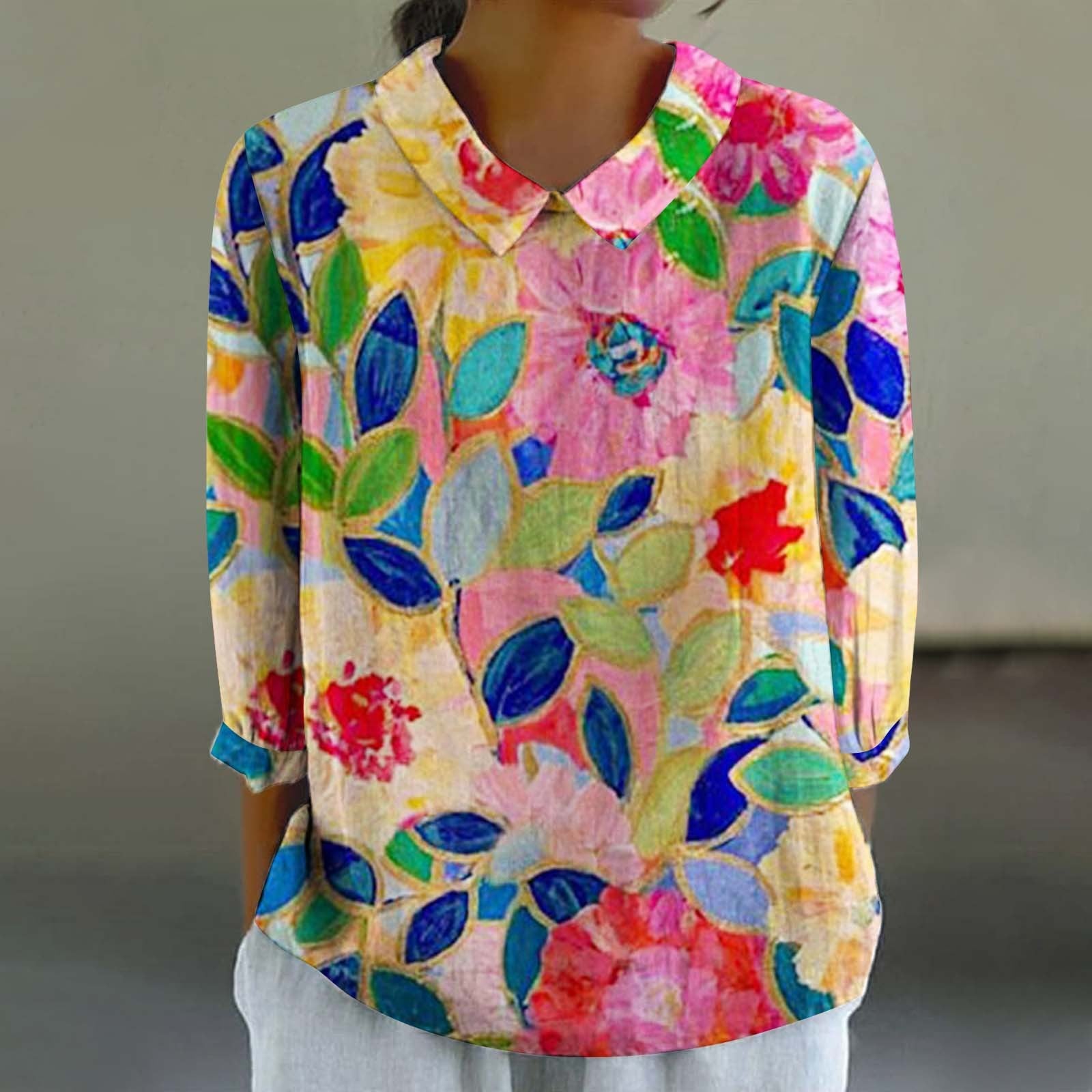 Creative Retro Chinese Style Floral Print Shirt Limorista