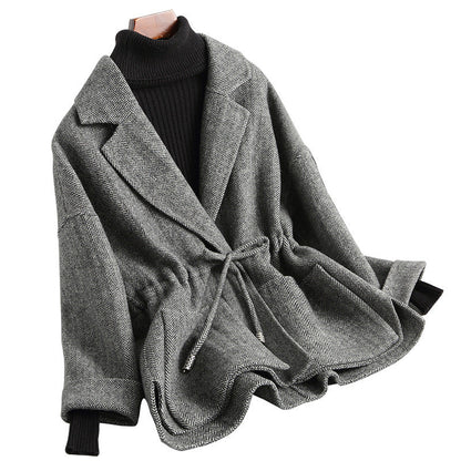 Short Woolen Coat Double-sided Wool Overcoat Limorista