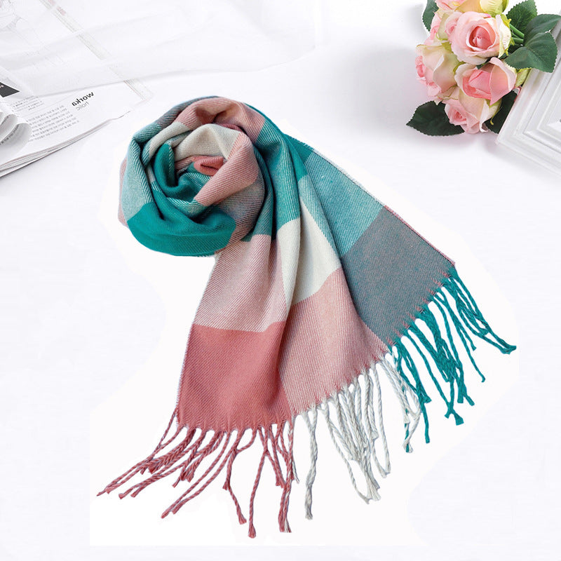 Autumn And Winter British Style Plaid Scarf Winter Limorista