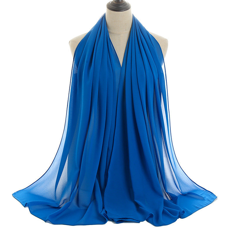 70x180cmMonochrome Pearl Chiffon Hijab Scarf Limorista