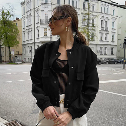 White Slim-fit Long-sleeved Women&