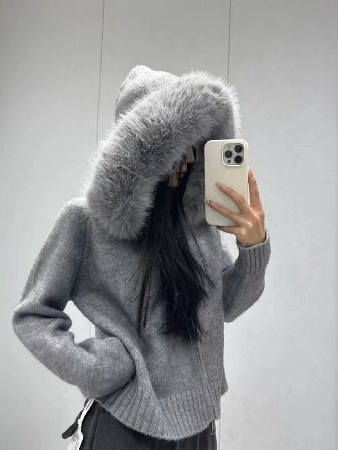 Shirt Small Imitation Fox Fur Collar Coat Women&
