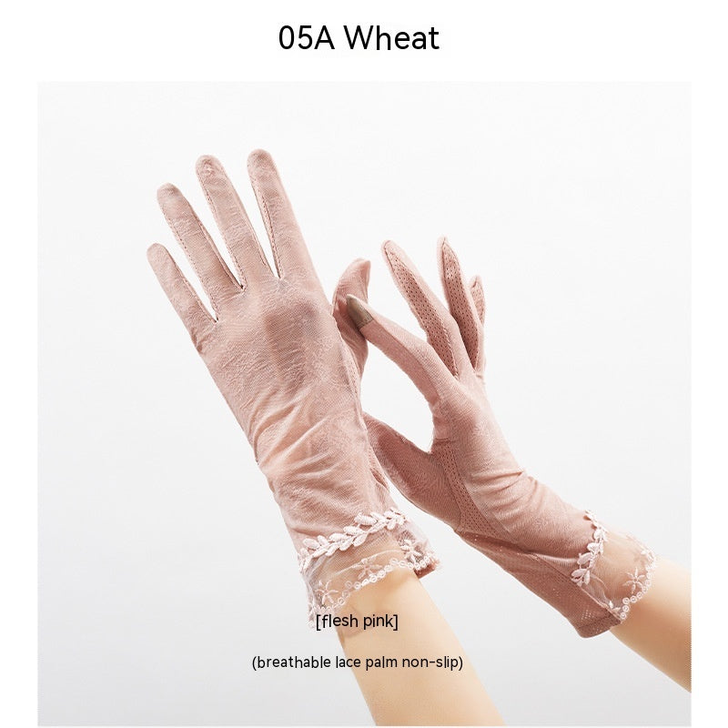 Lightweight Breathable Lace Sun Protection Gloves Limorista