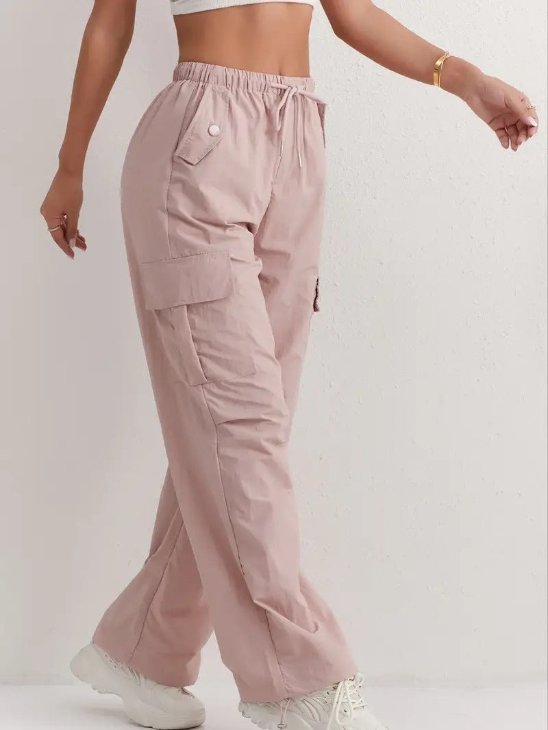High Waist Drooping Quick-drying Leisure Wide Leg Track Pants Limorista