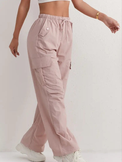 High Waist Drooping Quick-drying Leisure Wide Leg Track Pants Limorista