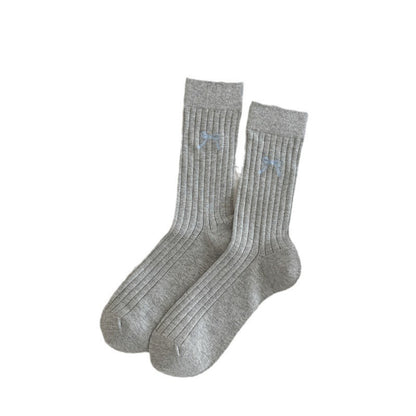 Cute Girl Bow Tube Socks Hollow Bunching Socks Limorista