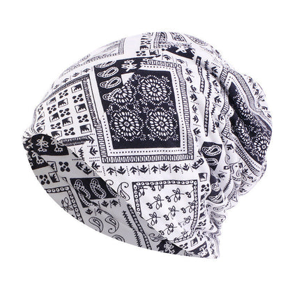 New Warm Couples Pullover Print Bandana Hat Limorista
