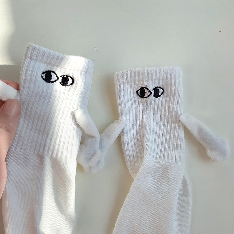 Short Mid-tube Sports Socks Tidal Summer Trend Pull Feet Do Not Hold Hands Couple Socks Limorista