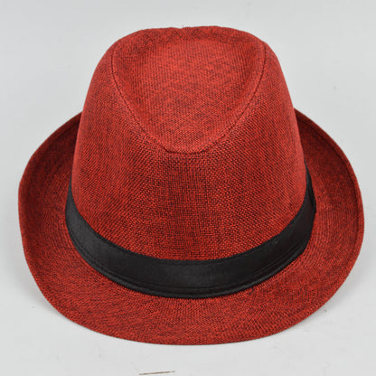 Manufacturers Supply Jazz Hat British Style Cotton And Linen Solid Color Top Hat Limorista