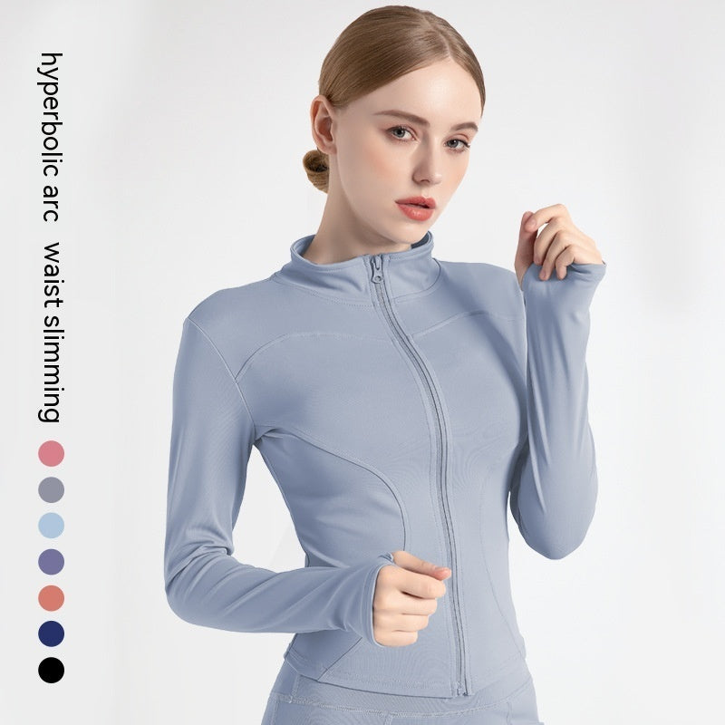Limorista - Outer Wear Long Sleeve Quick-drying Skinny Yoga Clothes Slim Fit Slimming Fitness Running Yoga Sports Jacket