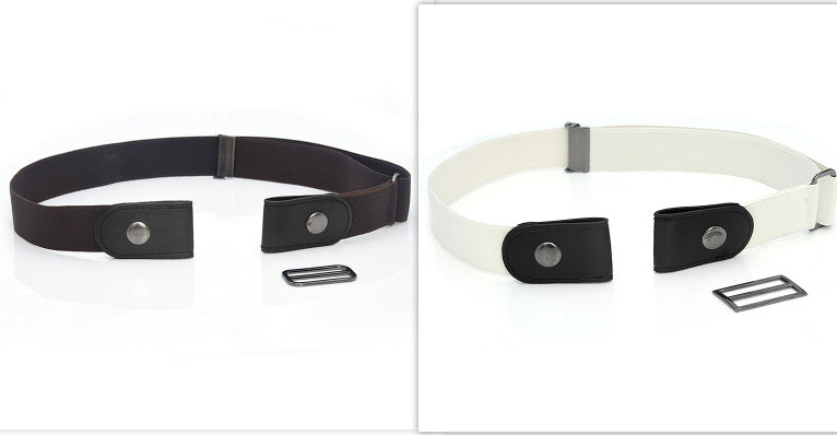 New Slim Elastic Invisible Belt Simple Lazy Belt Fat Elastic Leather Limorista