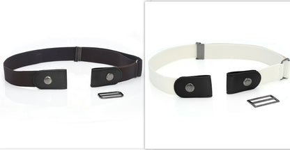 New Slim Elastic Invisible Belt Simple Lazy Belt Fat Elastic Leather Limorista